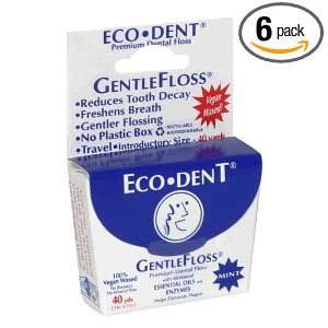 Eco Dent, Waxed, Vegan, 40.00 YD (Pack of 6)  Grocery 