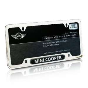  MINI COOPER Polished Stainless Steel License Frame 