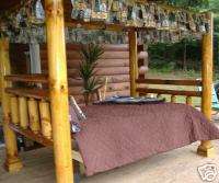 Rustic Log Canopy Bed , Queen  