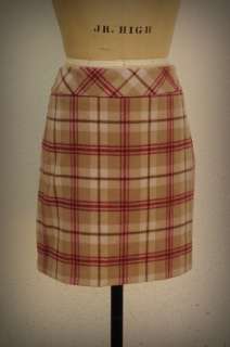 Ann Taylor Loft Petites Classic Plaid Wool Blend Skirt Size 6P  