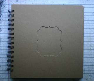 8x8 Bare Chipboard Album w/vert.rectangle cutout 6 pgs  