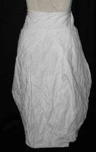 LILITH of France White Crinkled Skirt Sz M US; 40 FR  