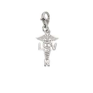  Rembrandt Charms LVN Charm with Lobster Clasp, 14k White 