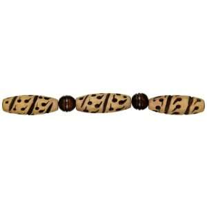  8pc Carved Wood Beads Arts, Crafts & Sewing