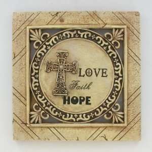  Faith Hope Love Bible Table Scripture Cross Religious 