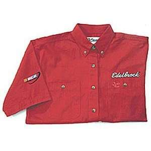  Edelbrock Red Short Sleeve Crew Shirt   Large Automotive