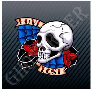  Lost Love Skull Roses Car Trucks Sticker Decal: Everything 