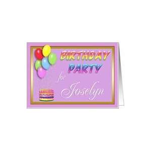  Joselyn Birthday Party Invitation Card: Toys & Games