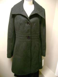 Larry Levine Fit And Flare Walker Wool Coat Charcoal NWT  