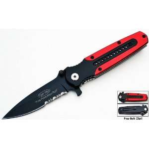   USA Classic Superior Spring Assisted Folding Knife   Lustrous Red