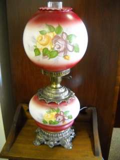 WMC 1971 Vintage Victorian Gone with the Wind Ruby Red Lamp 