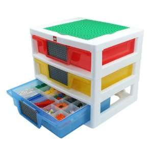   LEGO Building Base Plate and 4 Removable Divider Trays