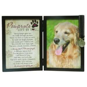   Pawprints Memorial Pet Tag Frame   Pawprints Left By You