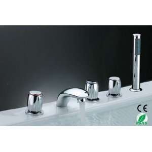   Mounted Triple Handles Shower Faucet For Bathtub: Home Improvement
