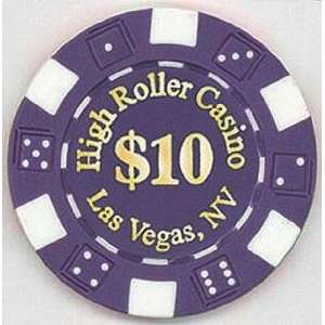  Las Vegas High Roller Casino $10 Poker Chips, Set of 25 