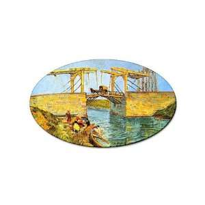  The Langlois Bridge at Arles By Vincent Van Gogh Oval 