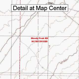  USGS Topographic Quadrangle Map   Moody Peak NW, Nevada 