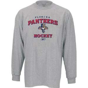 Florida Panthers Stacked Logo Long Sleeve T Shirt:  Sports 