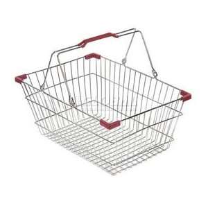  Wire Hand Basket 28 Liter With Red Plastic Grips