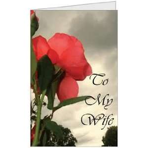  Anniversary Love Romantic Rose Wife (5x7) Greeting Card by 