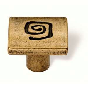  Siro Designs 86 124 Pueblo 25MM Square Knob   Antique 