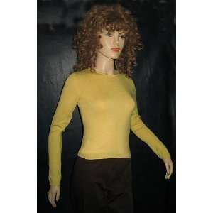   Secret Daisy Yellow Silk Cashmere Sweater size Small 