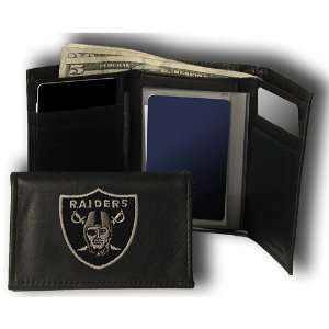  OAKLAND RAIDERS * TRIFOLD LEATHER WALLET NFL * NEW: Health 