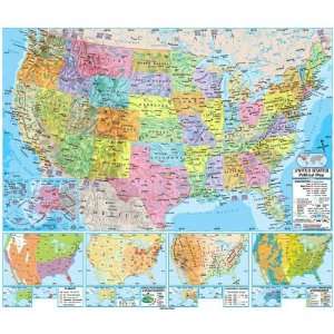   Map 2790628 US Advanced Political Wall Map Backboard