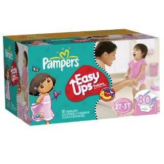 Pampers Easy Ups Girl Trainers Super Pack Size 4 S2t/3t 80 Count