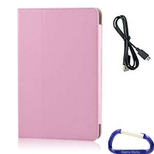  Gizmo Dorks Faux Leather Cover Case (Pink) and USB Cable 