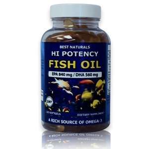  Best Naturals High Potency Fish Oil, EPA 840/dha 560, 120 