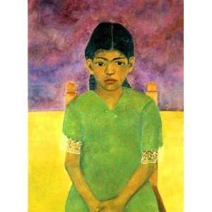 Oil Painting: Portrait of Virginia: Frida Kahlo Hand Painted Art 