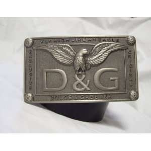  D & G Mens Belt Buckle with Leather belt/strap New by D&G 