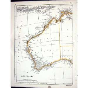   Antique Map 1853 Western Australia Perth Indian Ocean: Home & Kitchen