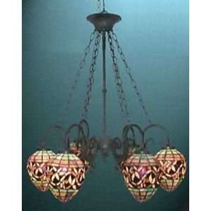  Hanging Lamp with Tiffany Shades