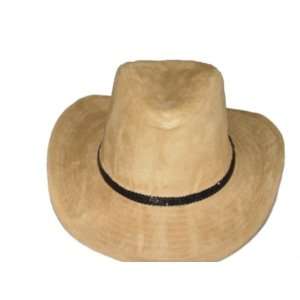 New Cowboy hat cap Beige   One size Fit hat   Wired reshapable brim 