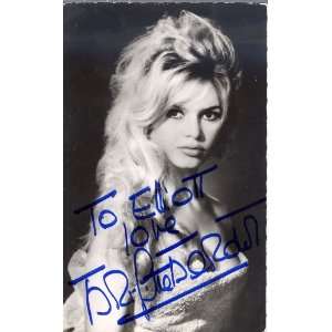 Brigitte Bardot Autographed 3x5 postcard  Sports 