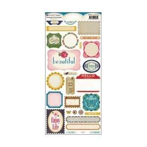   Random Cardstock Stickers 6X12 Sheet Phrases; 6 Items/Order: Arts