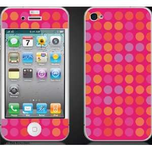  For the Apple iPhone 4 Pink Polka Dots Design Skin 