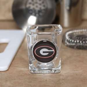  Georgia Bulldogs 2oz. Domed Logo Square Shot Glass Sports 
