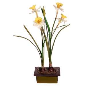  21 Artificial Yellow Daffodil Silk Flower Arrangement