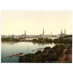   Reprint of Lombards Bridge, Hamburg, Germany