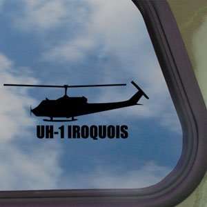  UH 1 IROQUOIS Black Decal Military Soldier Window Sticker 