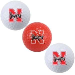  Nebraska Cornhuskers 3 Pack Golf Balls