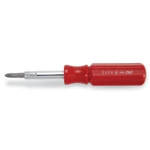  Lutz 24006 6 in One Screwdriver   Red