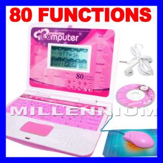 PINK CHILDRENS EDUCATIONAL LAPTOP NETBOOK COMPUTER TOY  