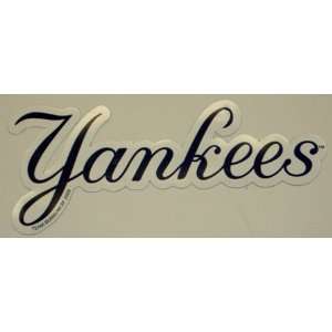  : New York Yankees MLB Large Team Name Car Magnet: Sports & Outdoors