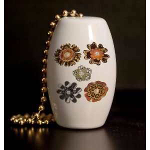 Safari Flowers Porcelain Fan / Light Pull: Home 