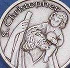 Saint St. Christopher Holy Prayer Coin Token + Christ Bearer + Safe 