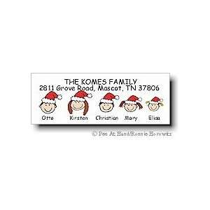   Holiday Personalized Address Labels (Santa Hats FC): Office Products